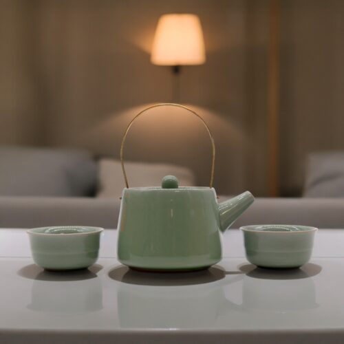 Herbal Jade teekannu komplekt – teekann ja kaks tassi